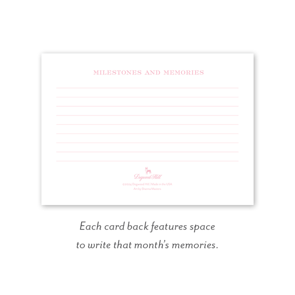Cavalier Garden Gingham Pink Milestone Cards – Dogwood Hill Wholesale