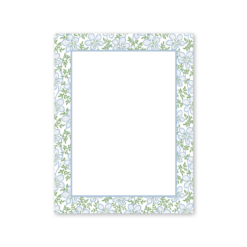 Ghost Blossom Blue Notepad