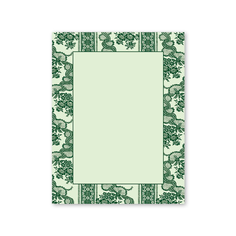 Raleigh Floral Green Notepad