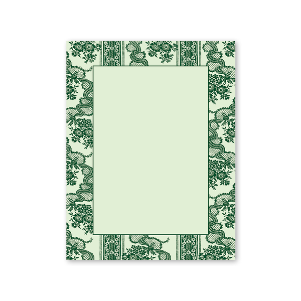 Raleigh Floral Green Notepad
