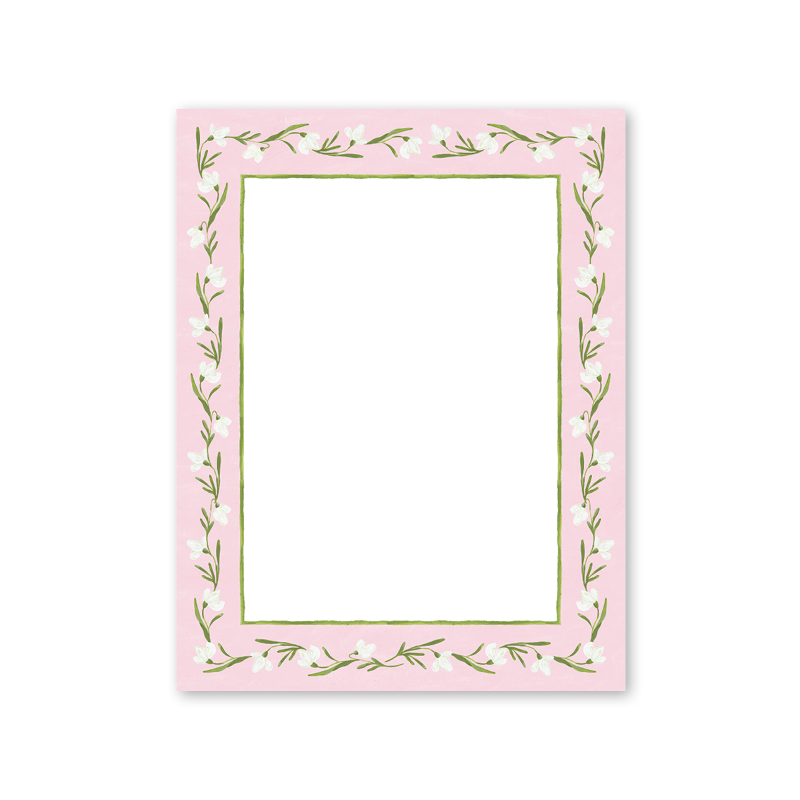 Snowdrop Meadow Pink Notepad