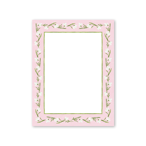 Snowdrop Meadow Pink Notepad