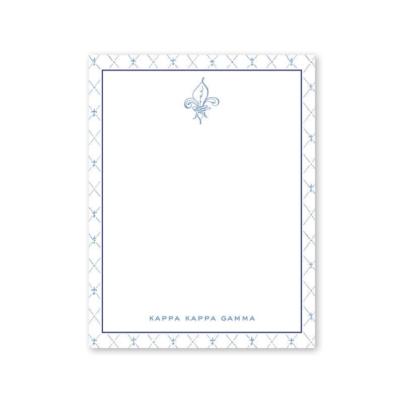 Kappa Kappa Gamma Fleur de Lis Notepad