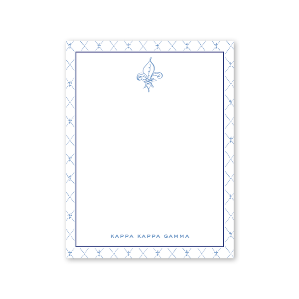 Kappa Kappa Gamma Fleur de Lis Notepad