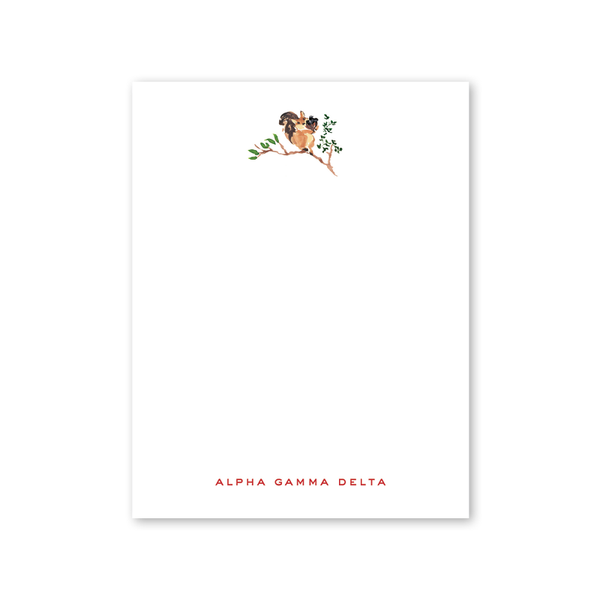 Alpha Gamma Delta Woodland Squirrel Notepad