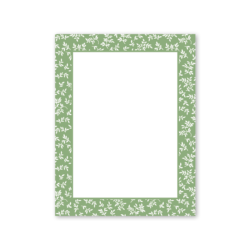 Ghost Blossom Green Vine Notepad