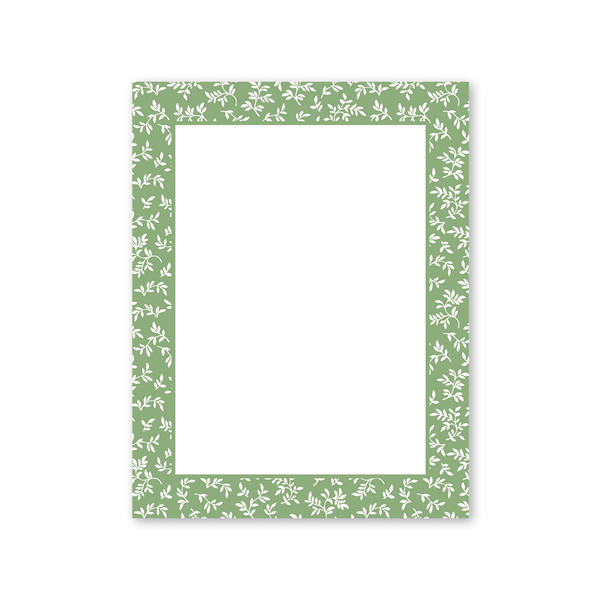 Ghost Blossom Green Vine Notepad