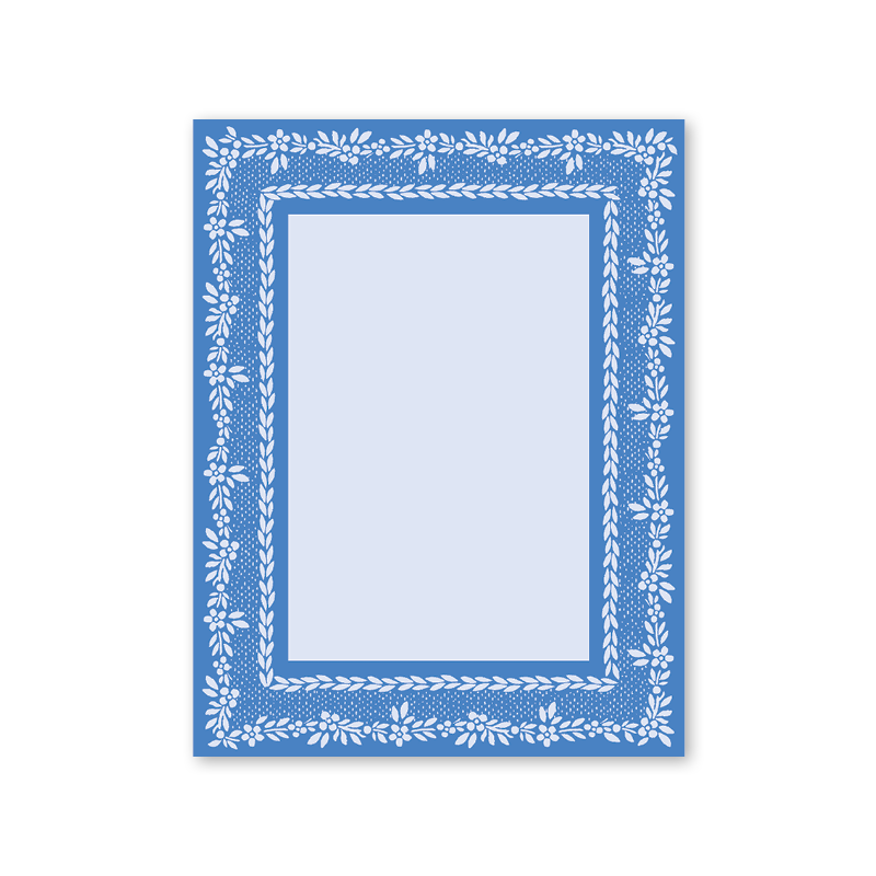 Randolph Blue Border Notepad