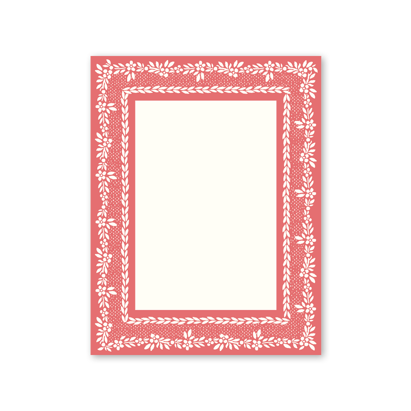 Randolph Rose Border Notepad