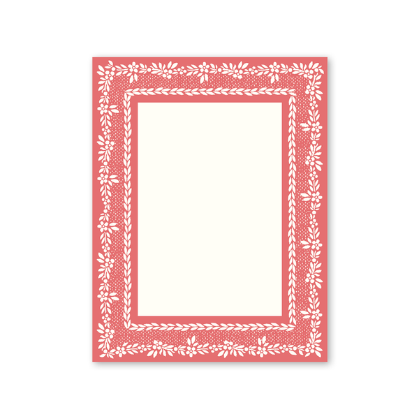 Randolph Rose Border Notepad