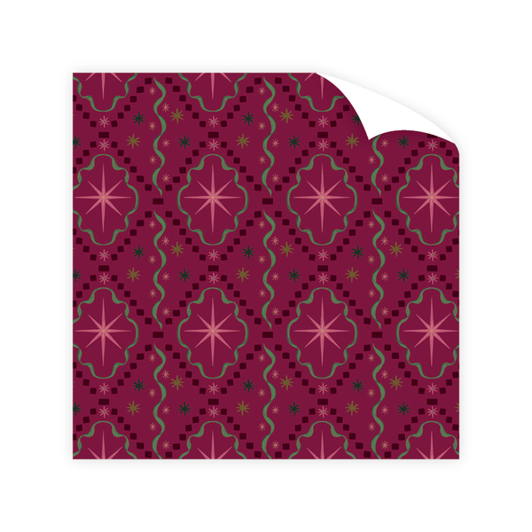 Retro Sparkle Wrapping Paper Sheet