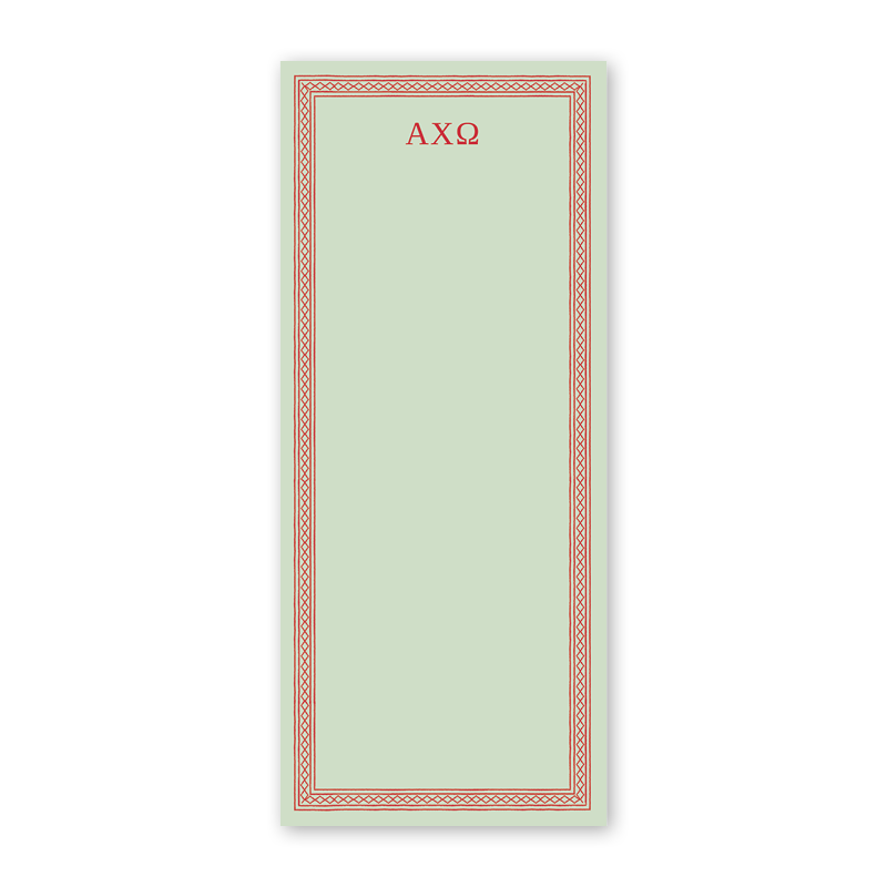 Alpha Chi Omega Dolly Blooms Greek Skinny Notepad