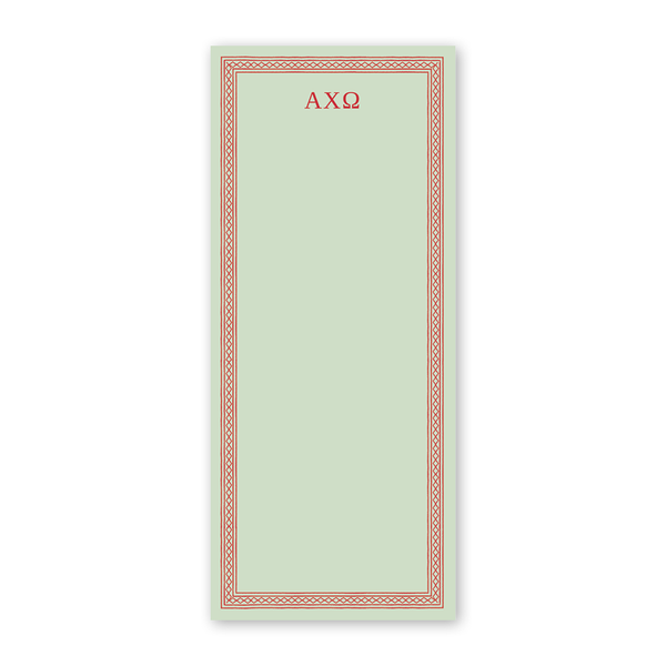 Alpha Chi Omega Dolly Blooms Greek Skinny Notepad