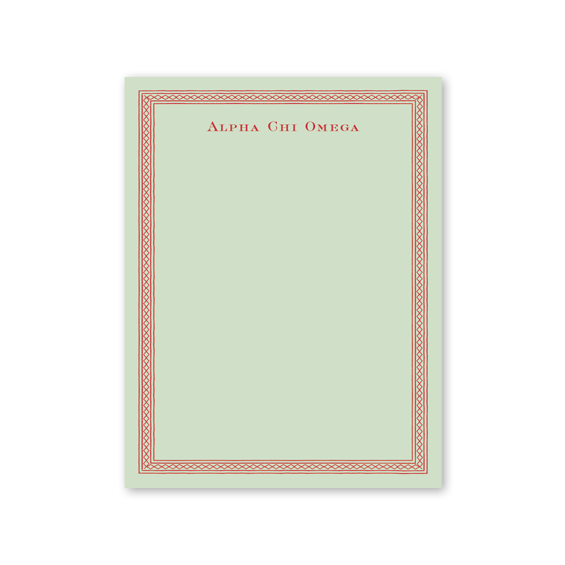 Alpha Chi Omega Dolly Blooms Greek Notepad