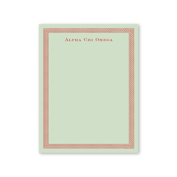 Alpha Chi Omega Dolly Blooms Greek Notepad