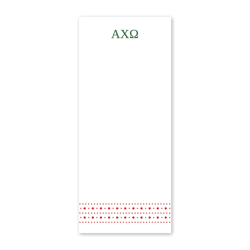 Alpha Chi Omega Style Edit Dots Greek Skinny Notepad
