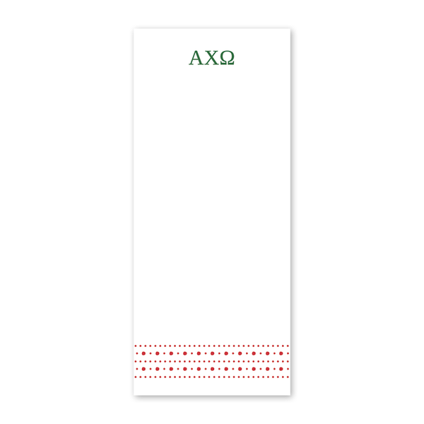 Alpha Chi Omega Style Edit Dots Greek Skinny Notepad