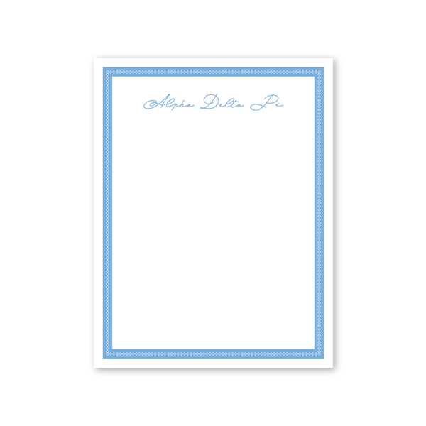 Alpha Delta Pi Signature Charming Greek Notepad