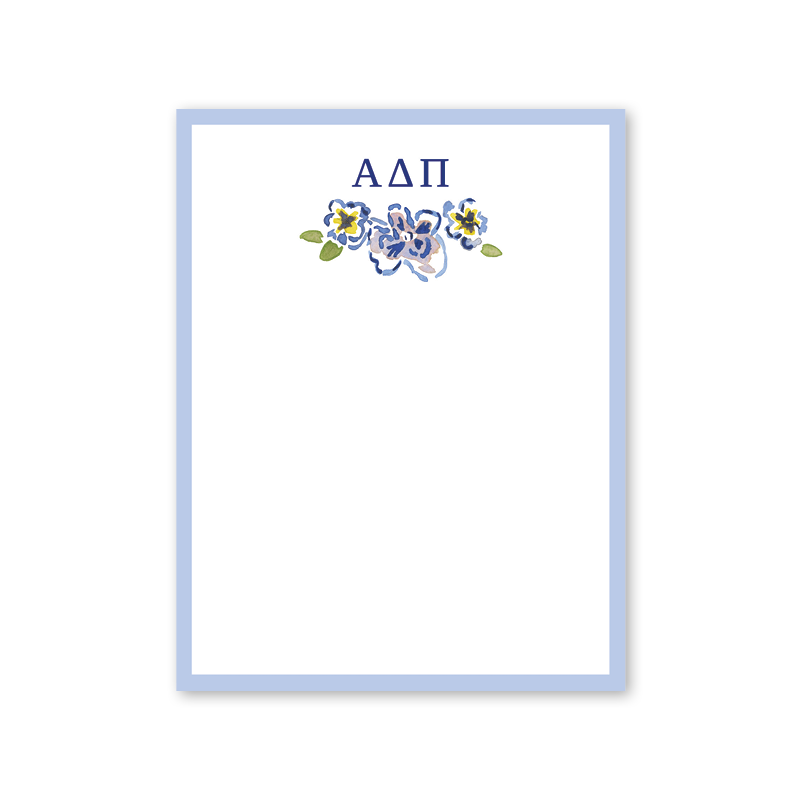 Alpha Delta Pi African Violet Notepad