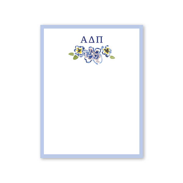 Alpha Delta Pi African Violet Notepad