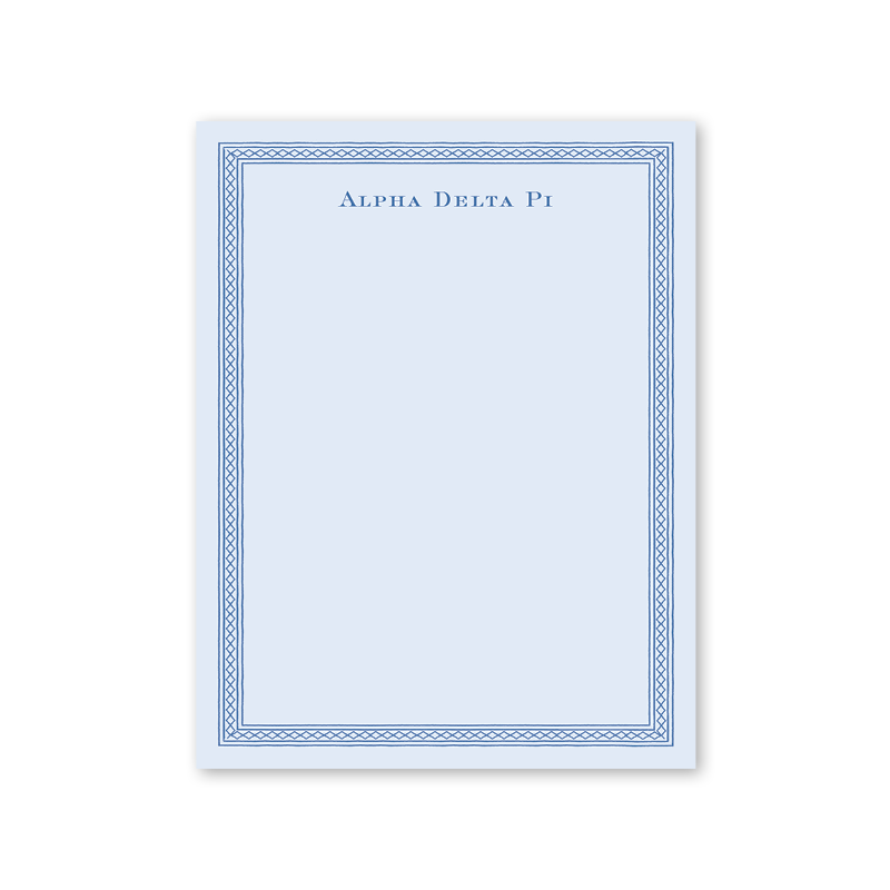 Alpha Delta Pi Dolly Blooms Greek Notepad