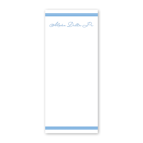 Alpha Delta Pi Signature Charming Greek Skinny Notepad