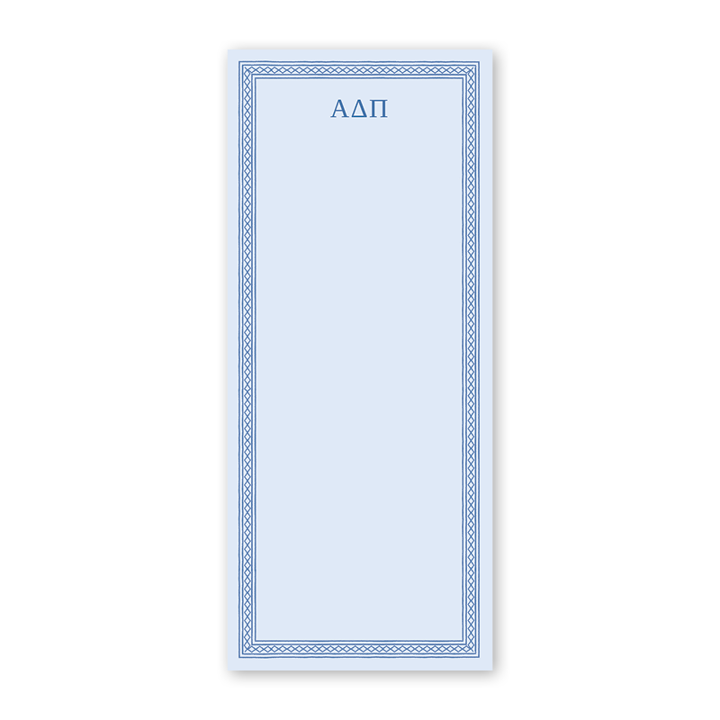 Alpha Delta Pi Dolly Blooms Greek Skinny Notepad