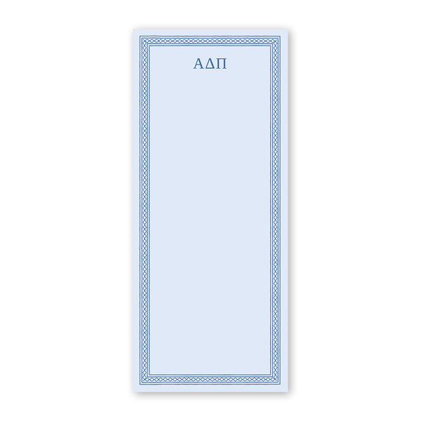 Alpha Delta Pi Dolly Blooms Greek Skinny Notepad