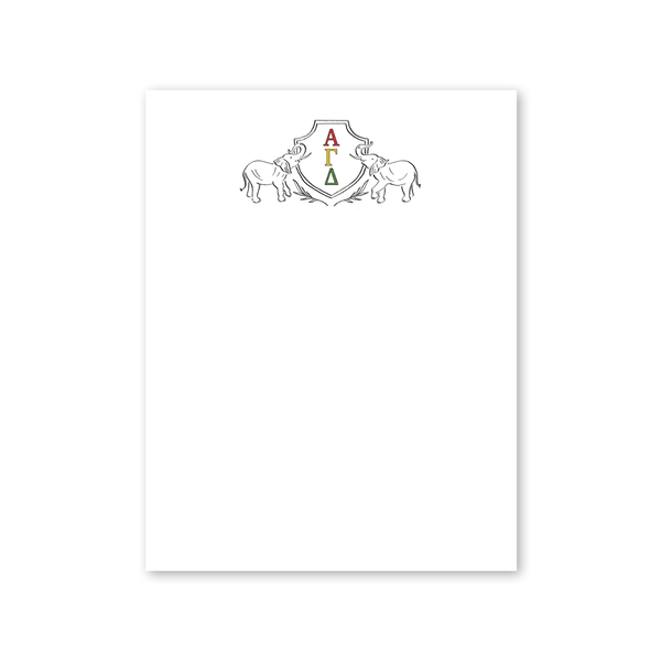 Alpha Gamma Delta Elephant Crest Greek Notepad