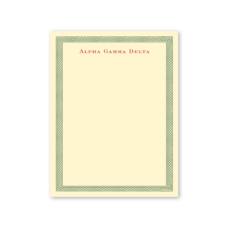 Alpha Gamma Delta Dolly Blooms Greek Notepad