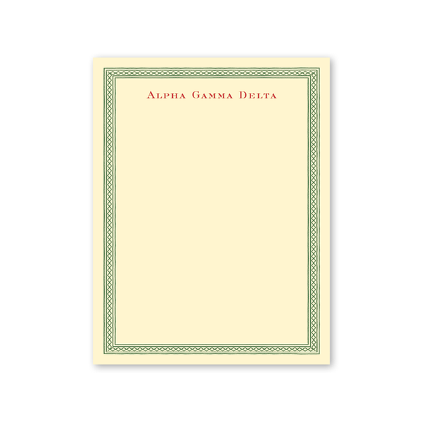 Alpha Gamma Delta Dolly Blooms Greek Notepad