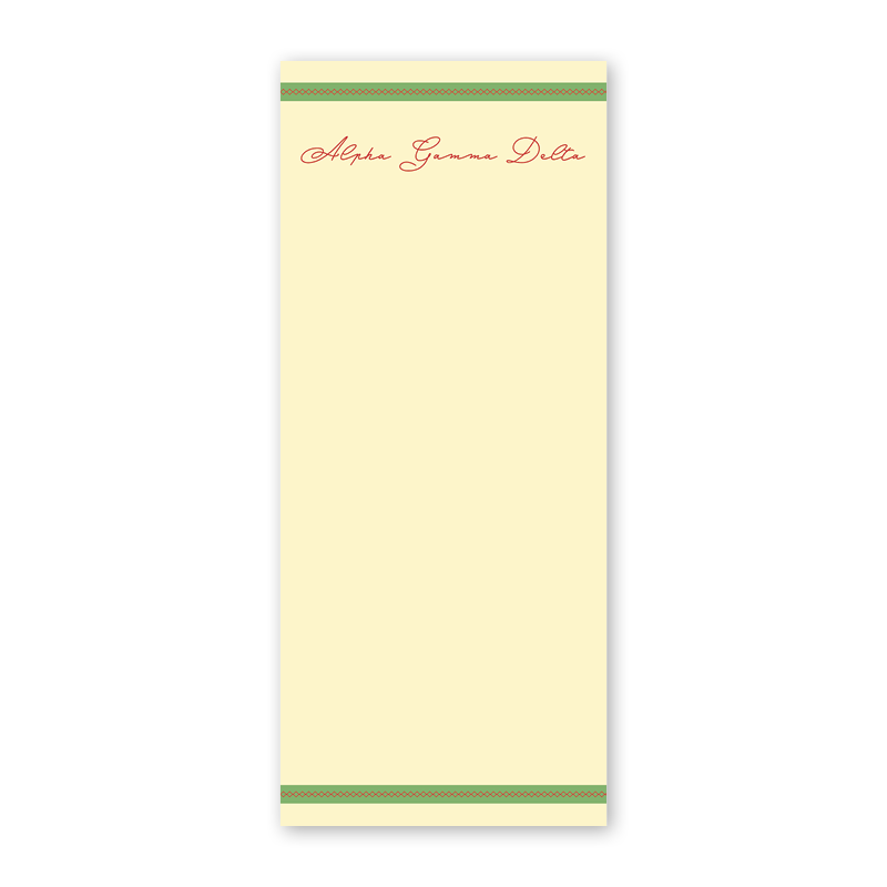 Alpha Gamma Delta Signature Charming Greek Skinny Notepad