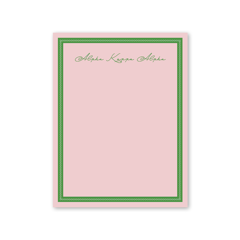 Alpha Kappa Alpha Signature Charming Greek Notepad