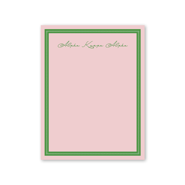 Alpha Kappa Alpha Signature Charming Greek Notepad