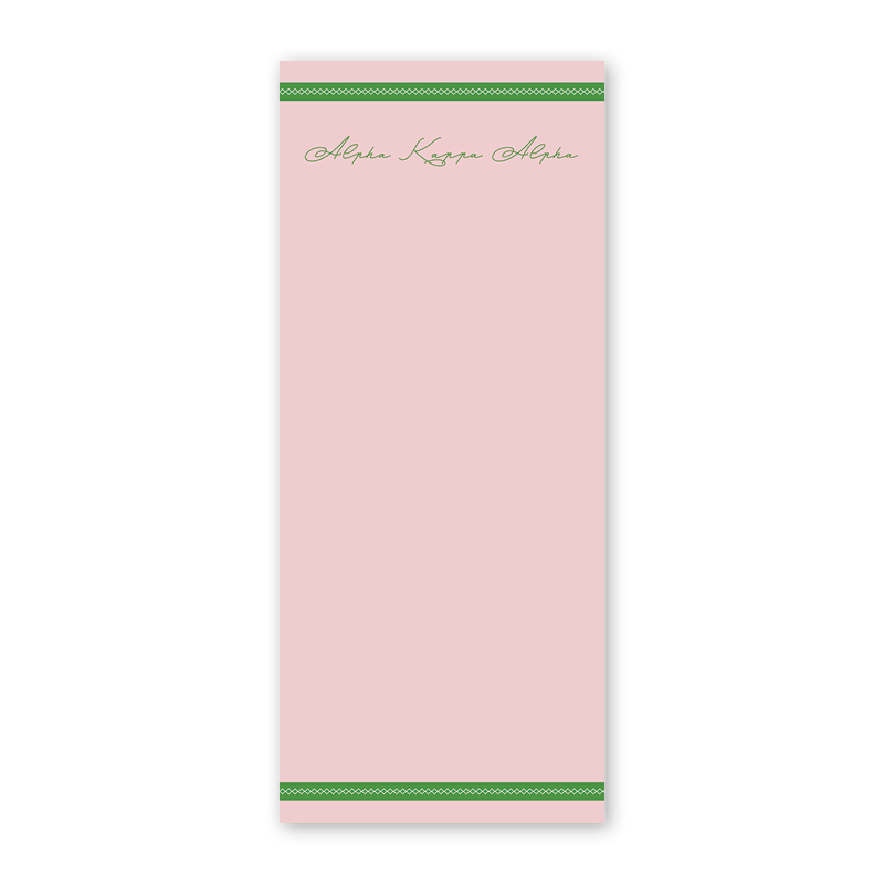 Alpha Kappa Alpha Signature Charming Greek Skinny Notepad