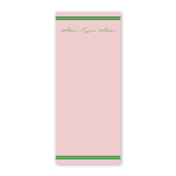 Alpha Kappa Alpha Signature Charming Greek Skinny Notepad