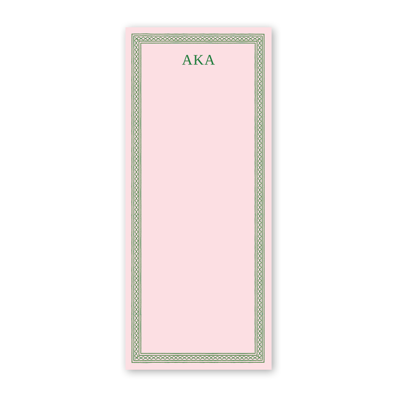 Alpha Kappa Alpha Dolly Blooms Greek Skinny Notepad