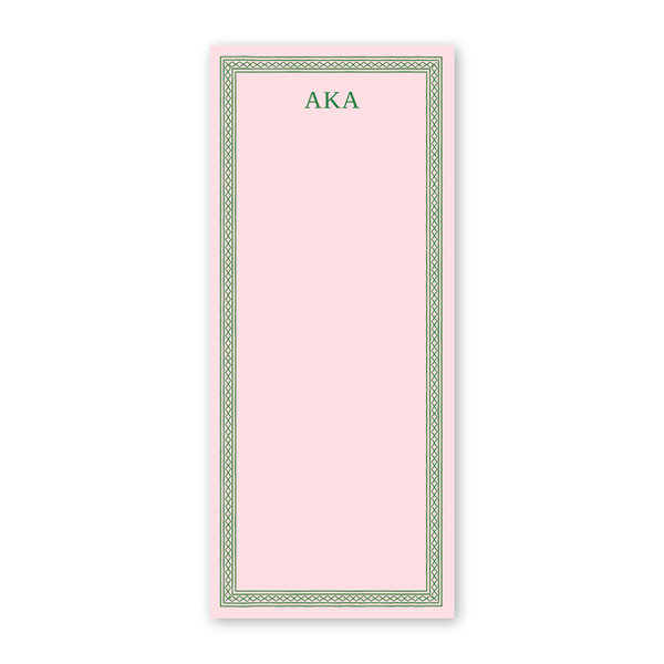 Alpha Kappa Alpha Dolly Blooms Greek Skinny Notepad
