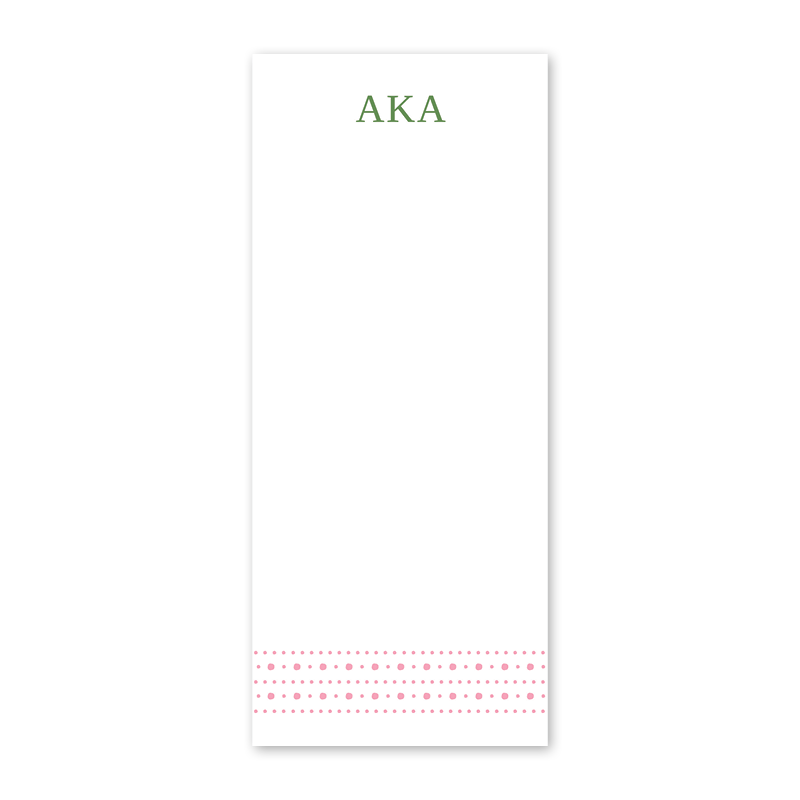 Alpha Kappa Alpha Style Edit Dots Greek Skinny Notepad