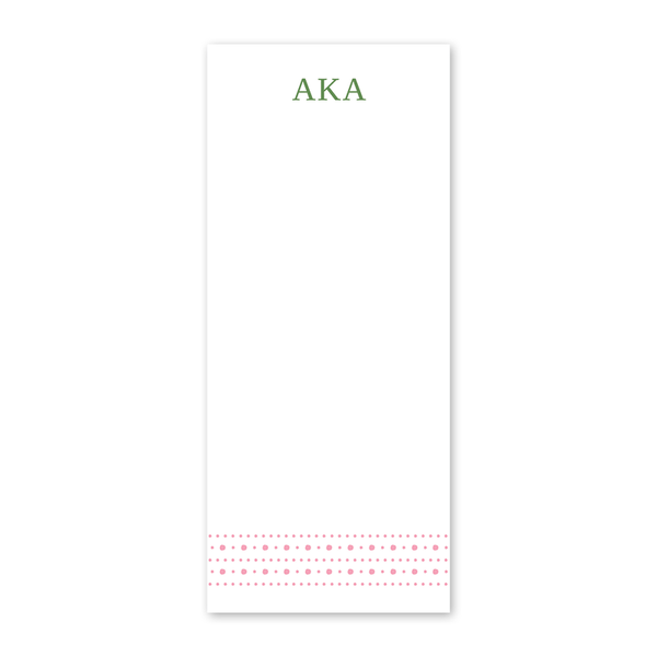 Alpha Kappa Alpha Style Edit Dots Greek Skinny Notepad