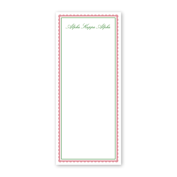 Alpha Kappa Alpha Vintage Poodles Scallop Greek Skinny Notepad
