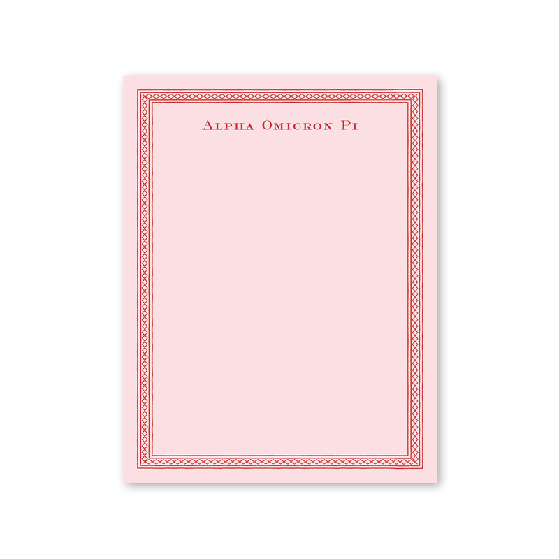 Alpha Omicron Pi Dolly Blooms Greek Notepad