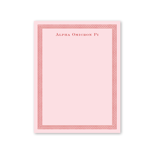 Alpha Omicron Pi Dolly Blooms Greek Notepad