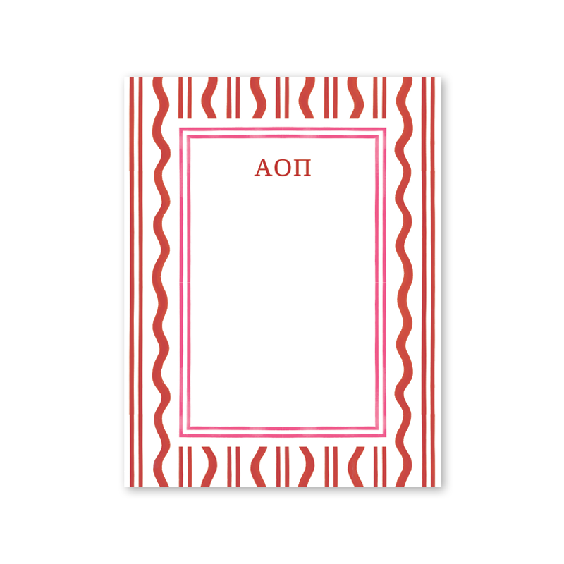 Alpha Omicron Pi Toast of the West Coast Greek Notepad