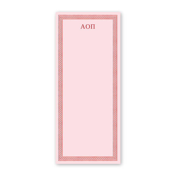 Alpha Omicron Pi Dolly Blooms Greek Skinny Notepad