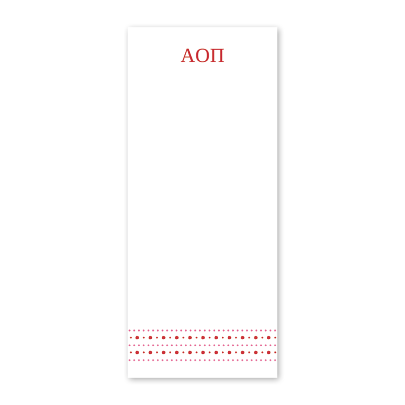 Alpha Omicron Pi Style Edit Dots Greek Skinny Notepad