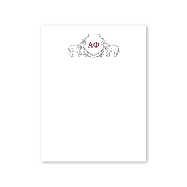 Alpha Phi Elephant Crest Greek Notepad
