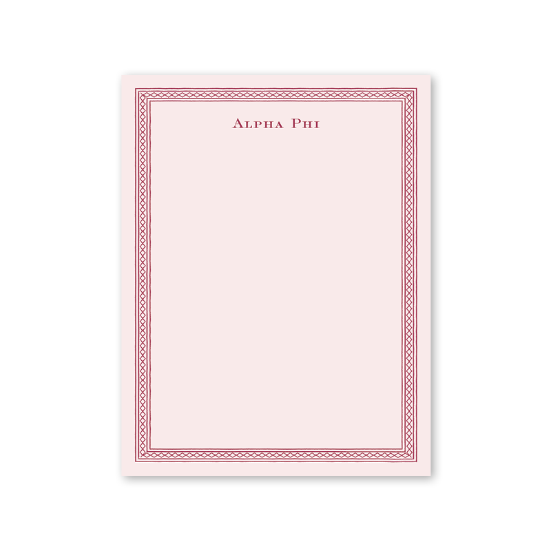 Alpha Phi Dolly Blooms Greek Notepad