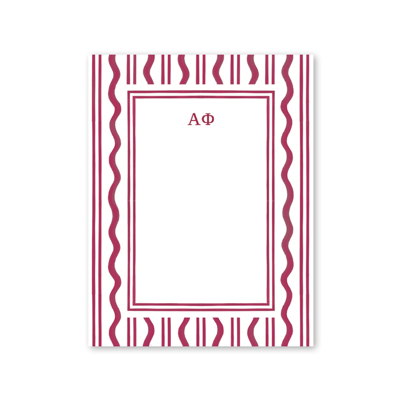 Alpha Phi Toast of the West Coast Greek Notepad