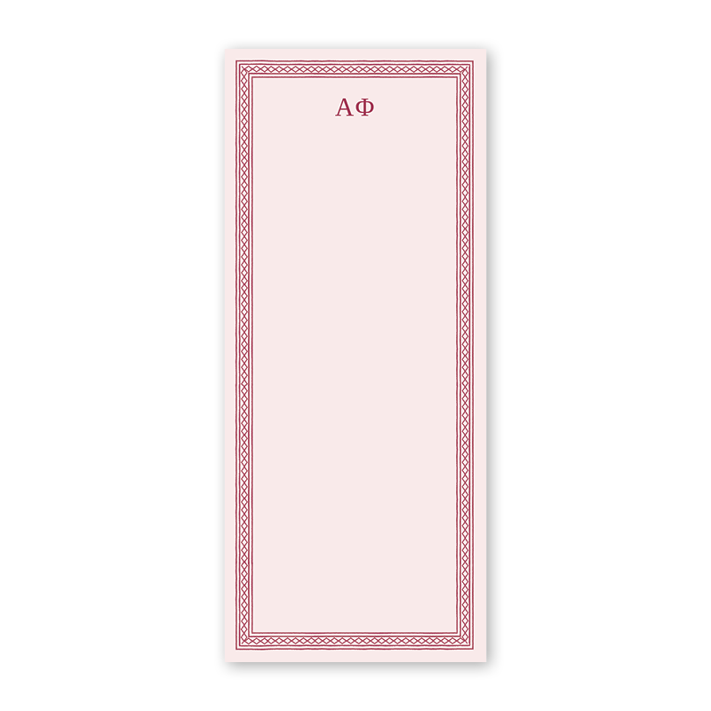 Alpha Phi Dolly Blooms Greek Skinny Notepad